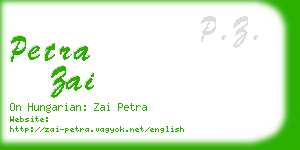 petra zai business card